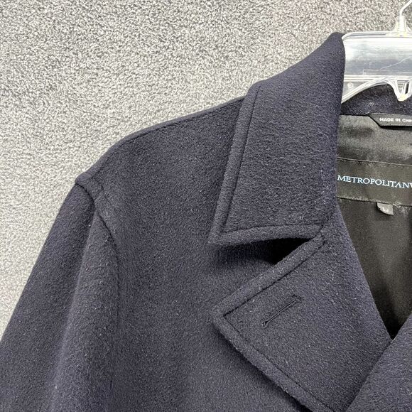 METROPOLITAN VIEW‎ Coat Mens Large Navy Blue - Picture 5 of 16